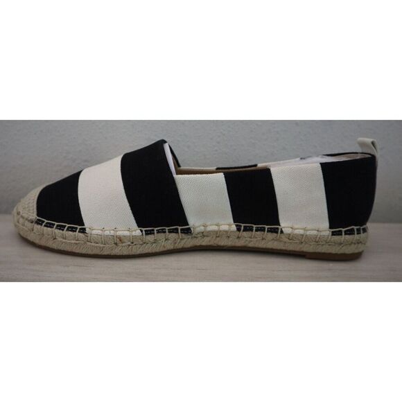 Ralph Lauren Women Sz 9.5 B Black Striped Chleo Slip-On Espadrille Shoes - Picture 9 of 12